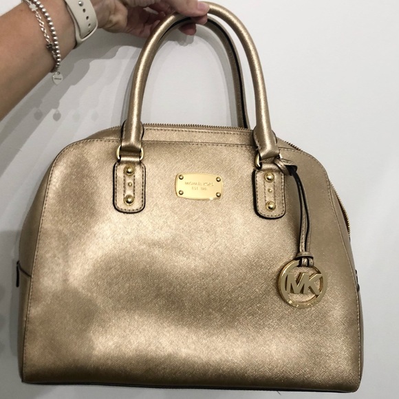 Michael Kors Medium Size Gold Handbag - Picture 1 of 2